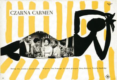 ill. 1: Wojciech Fangor, Czarna Carmen (Carmen Jones), 1959  - One of the approximately 180 posters that could be seen in Munich in 1962: Wojciech Fangor, Czarna Carmen (Carmen Jones), 1959 