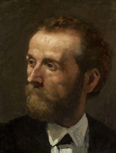 Porträt Kazimierz Alchimowicz, 1875 - Porträt Kazimierz Alchimowicz, München 1875, Öl auf Leinwand, 38 x 29,5 cm 