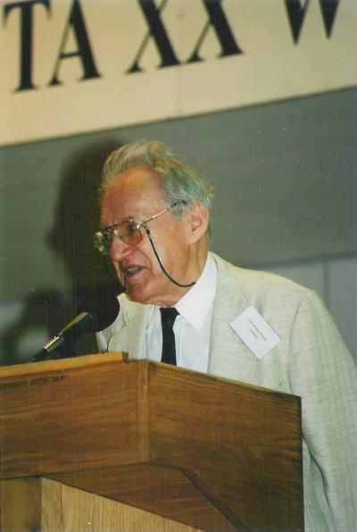 Andrzej Vincenz auf der Konferenz "Stanisław Vincenz - Humanist des 20. Jahrhunderts" in Lublin, 2001