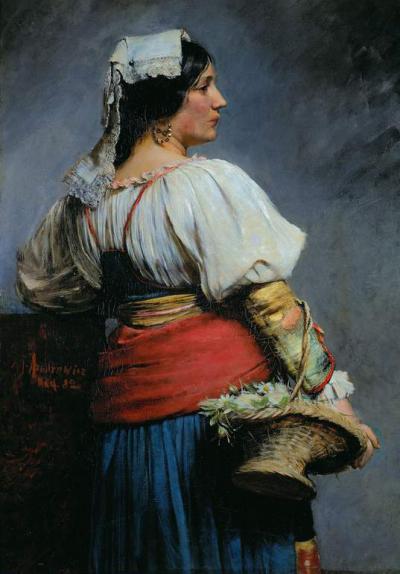 Italienische Blumenverkäuferin, 1882