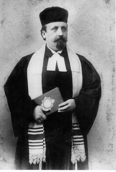 Selmar Cerini als Kantor der Breslauer Neuen Synagoge, um 1895