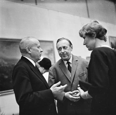 Eröffnung der Ausstellung Bernardo Bellotto genannt Canaletto in Dresden und Warschau, Staatliche Kunstsammlungen Dresden, Albertinum, 8.12.1964.