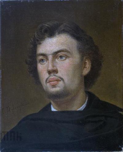 Portret malarza Adama Chmielowskiego (1845-1916) - Portret malarza Adama Chmielowskiego (1845-1916), 1863 