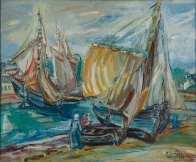 Boote im Hafen/Łodzie w porcie, 1930