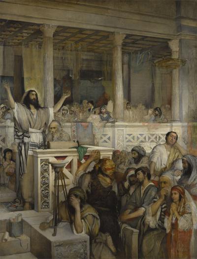 Christus predigt in Kapernaum/Chrystus nauczający w Kafarnaum, 1878/79 