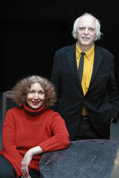 Janina Szarek und Olav Münzberg nach der Premiere von "Białe małżenstwo", 2005