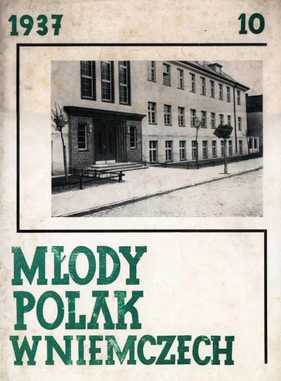 1937 - Janina Kłopocka: Umschlag des Młody Polak w Niemczech 1937, Nr. 10 mit dem Foto von Aleksander Kraskiewicz (Polnisches Gymnasium in Marienwerder).