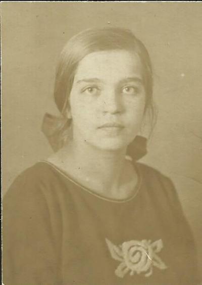 1921 - Janina Kłopocka als Abiturientin.