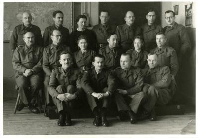 The teaching staff at the Polish secondary school and lyceum in Maczków - The teaching staff at the Polish secondary school and lyceum in Maczków (middle row, third from the right: the headmaster, Nowakowski), 15th March 1946