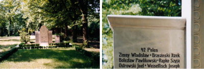 Name des bestatteten Soldaten auf dem Grabstein -  