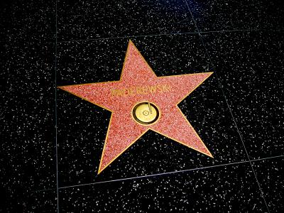 Stern in Hollywood - Paderewskis Stern am Hollywood Walk of Fame. 