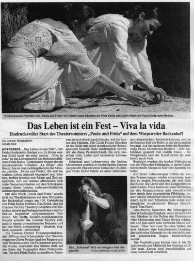"Das Leben ist ein Fest - Viva la vida", Rezension im Kölner Stadtanzeiger