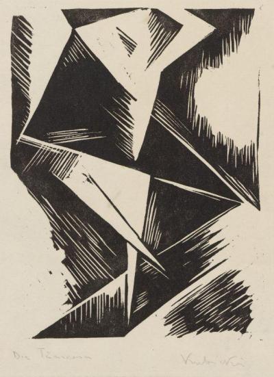 Stanisław Kubicki, Tancerka (Die Tänzerin), Linolschnitt, 1918