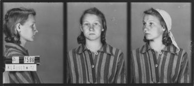 Zofia Posmysz, Erkennungsbild aus Auschwitz - Zofia Posmysz, Erkennungsbild, aufgenommen bei der Registrierung im KZ Auschwitz, 1942 