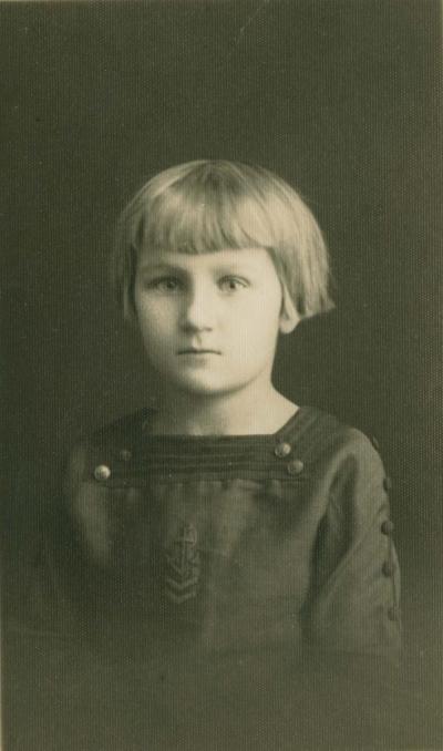 Zofia Posmysz als Kind - Zofia Posmysz als Kind, Krakau, Ende der 1920-er Jahre. 