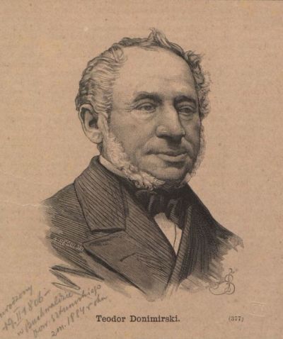 Teodor Donimirski (1805-1884). Polish lawyer, lord of the manor, member of the Prussian United Landtag and the Prussian National Assembly, 1867 member of the Reichstag of the North German Confederation