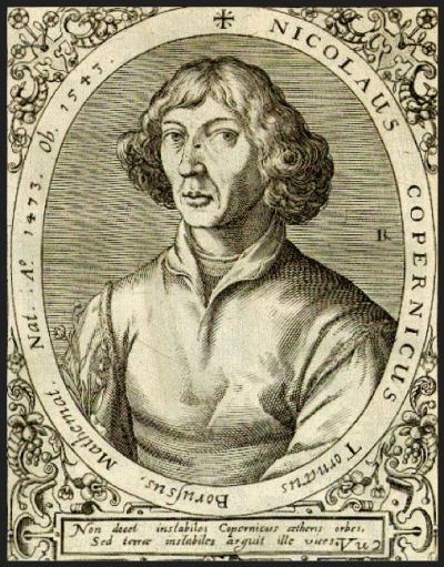 Nikolaus Kopernikus Inschrift: Nicolaus Copernicus Tornaeus Borussus Mathematicus