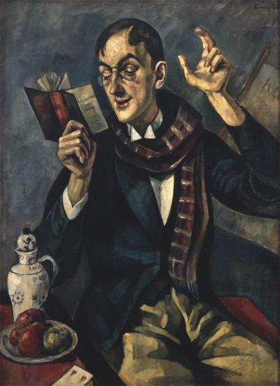Porträt des Dichters Jan Lechoń, Version III/Portret poety Jana Lechonia; wersja III, nach 1920. Öl auf Leinwand, 97 x 70,5 cm