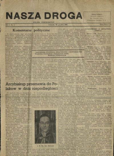 Pol:innen, die nach dem Zweiten Weltkrieg vorwiegend aus Deutschland nach Australien emigrierten, schufen alsbald ihre eigene Zeitung „Nasza Droga”.