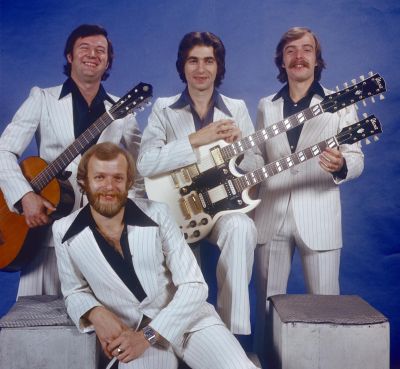 Die Rockgruppe Rote Gitarren im Jahr 1980 in Berlin (Ost).