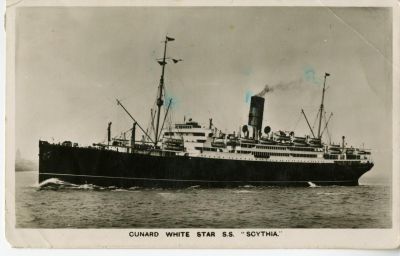 S.S. „Scythia“ der Reederei Cunard White Star, 1949   