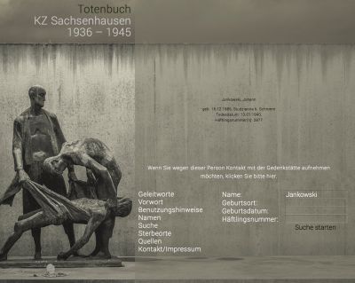 Information about Johann Jankowski from the Sachsenhausen database